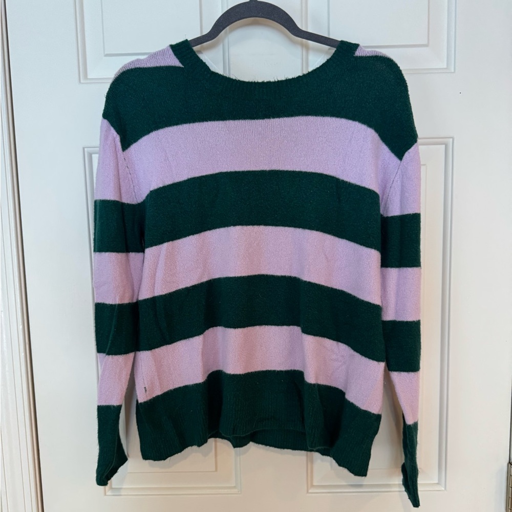 Halogen Striped Tie Back Sweater, Medium